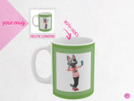 Load image into Gallery viewer, myTabby I LOVE LONDON 11oz Coffee, Tea or Hot Chocolate Mug, CUSTOM text &amp; background colour
