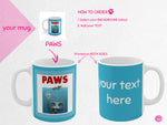 Load image into Gallery viewer, myTabby PAWS 11oz Coffee, Tea or Hot Chocolate Mug, CUSTOM text &amp; background colour
