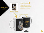 Load image into Gallery viewer, myTabby GOLD EDITION Art MUG, Custom Pet Colour Portrait Mug, Pet Coffee Cup, Personalised Mug
