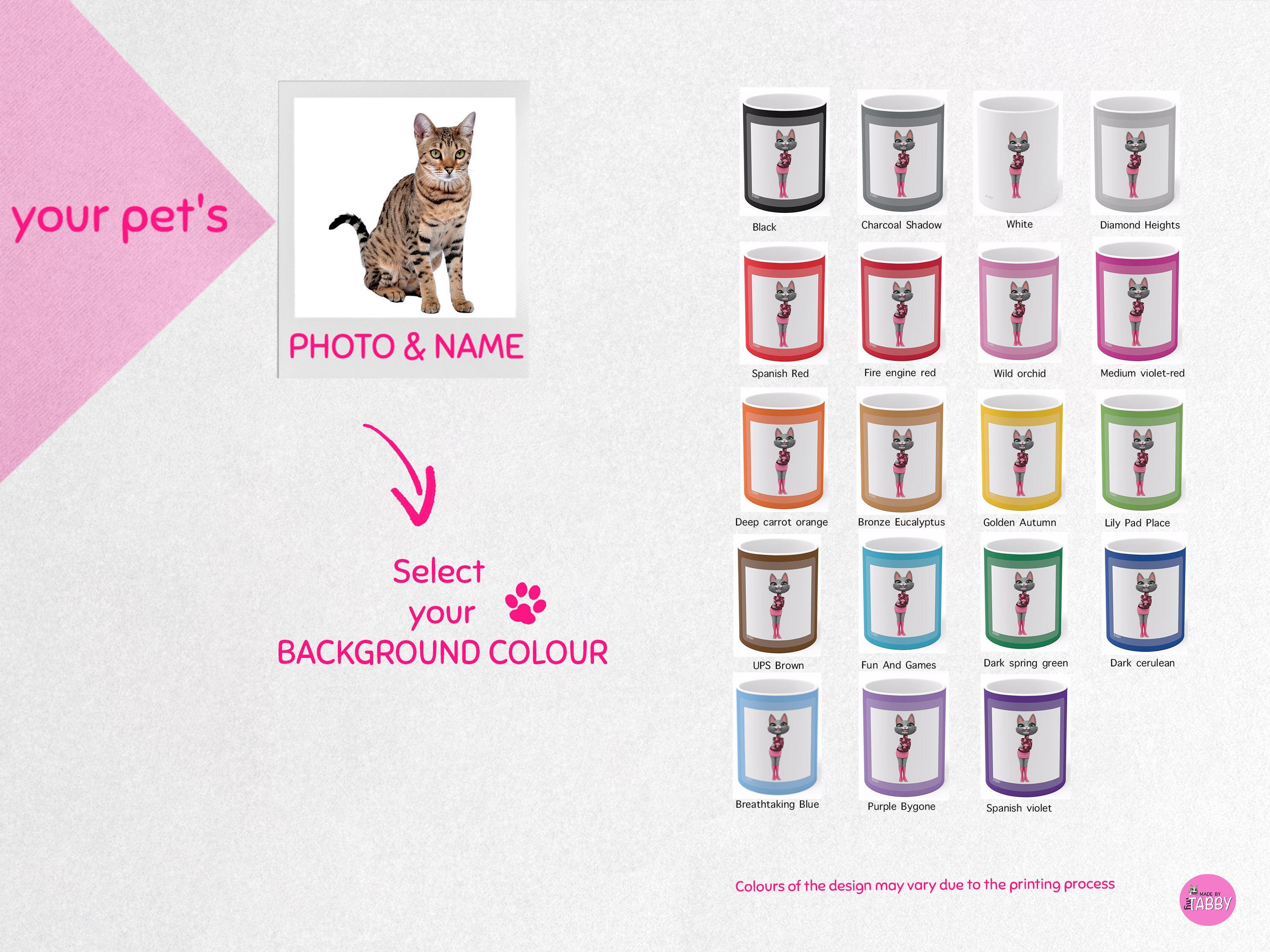 myTABBY MINNI Pet Photo Coffee Mug, Custom Pet Gift, Custom Name & Photo