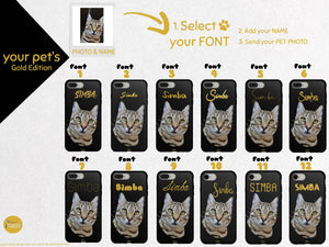 myTabby GOLD EDITION PHONE Case | Pet Painting Art | Custom Pet Colour Portrait Phone Case | iPhone - Samsung - Galaxy