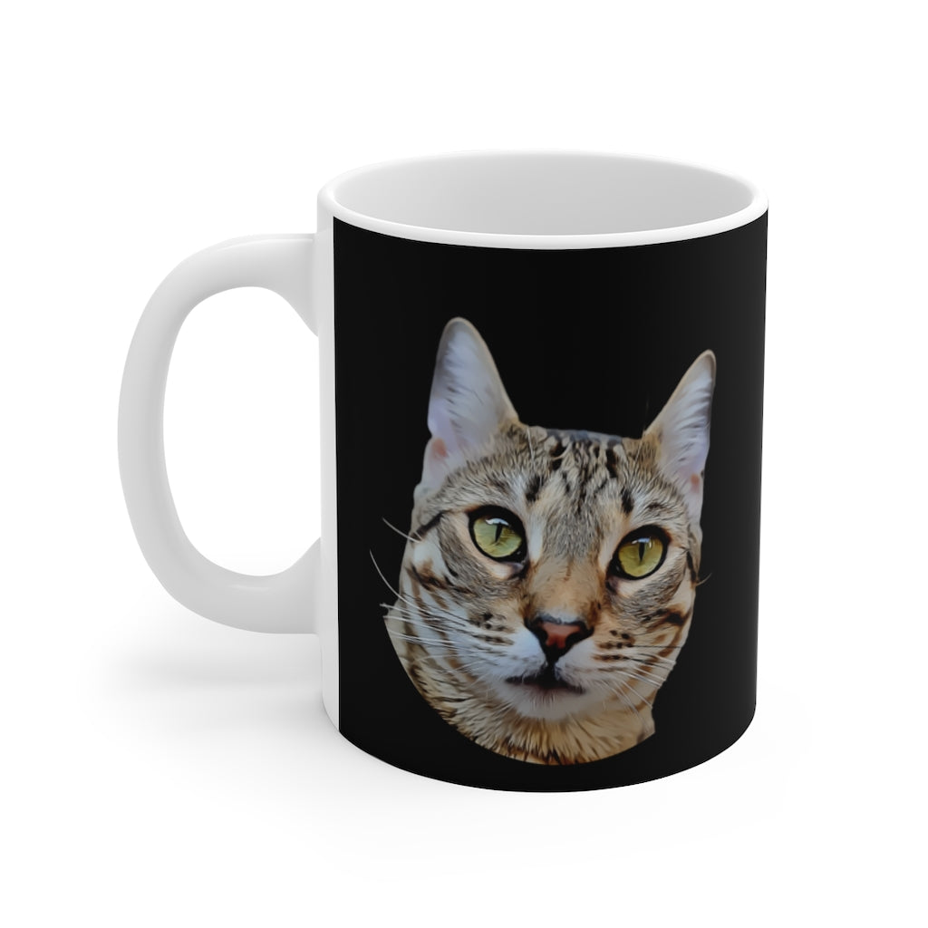 myTabby GOLD EDITION Art MUG, Custom Pet Colour Portrait Mug, Pet Coffee Cup, Personalised Mug