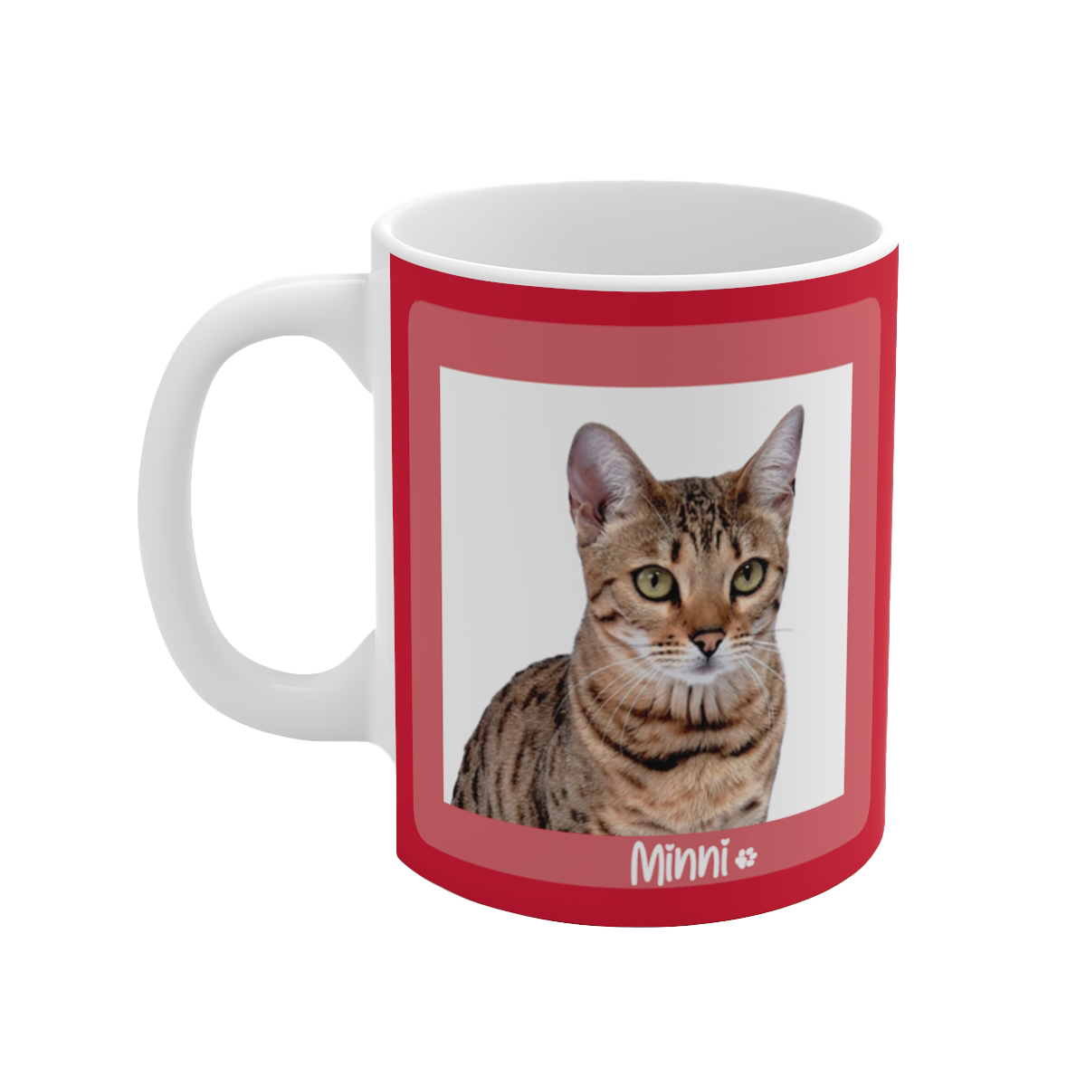 myTABBY MINNI Pet Photo Coffee Mug, Custom Pet Gift, Custom Name & Photo