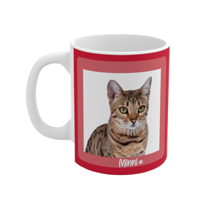 myTABBY MINNI Pet Photo Coffee Mug, Custom Pet Gift, Custom Name & Photo