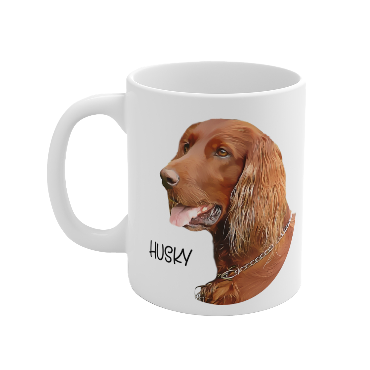 myTabby DOG OIL Art Mug, Custom Dog Colour Portrait Mug, Pet Coffee Cup, Custom Cup, Personalised Mug