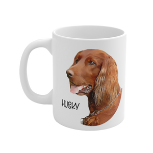 myTabby DOG OIL Art Mug, Custom Dog Colour Portrait Mug, Pet Coffee Cup, Custom Cup, Personalised Mug