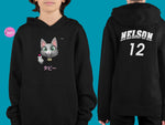 Load image into Gallery viewer, myTABBY | TABBY JAPANESE | Personalised Name on back of Boys &amp; Girls Hoodie Unisex | Kids Fashion
