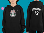 Load image into Gallery viewer, myTABBY | ANGRY | Personalised Name on back of Boys &amp; Girls Hoodie Unisex | Kids Fashion
