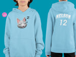 Load image into Gallery viewer, myTABBY | SLEEPING | Personalised Name on back of Boys &amp; Girls Hoodie Unisex | Kids Fashion
