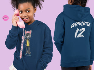 myTABBY | PHOTOGRAPHER | Personalised Name on back of Boys & Girls Hoodie Unisex | Kids Fashion