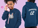 Load image into Gallery viewer, myTABBY | SLEEPING | Personalised Name on back of Boys &amp; Girls Hoodie Unisex | Kids Fashion
