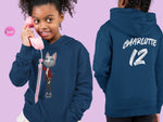 Load image into Gallery viewer, myTABBY | I&#39;M A BEAUTY | Personalised Name on back of Boys &amp; Girls Hoodie Unisex | Kids Fashion
