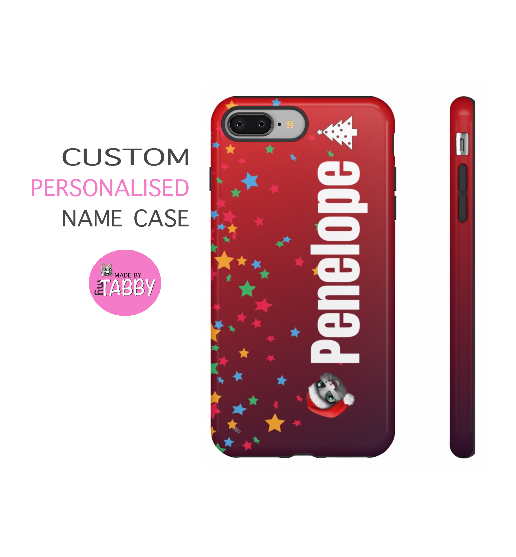 myTabby Edition Personalised XMAS DESIGN 2 | Personalised Phone Case for Samsung and iPhone | Dual layer