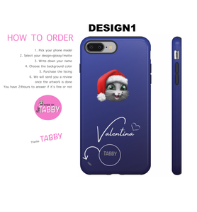 myTabby Edition Personalised XMAS DESIGN 1 | Personalised Phone Case for Samsung and iPhone | Dual layer