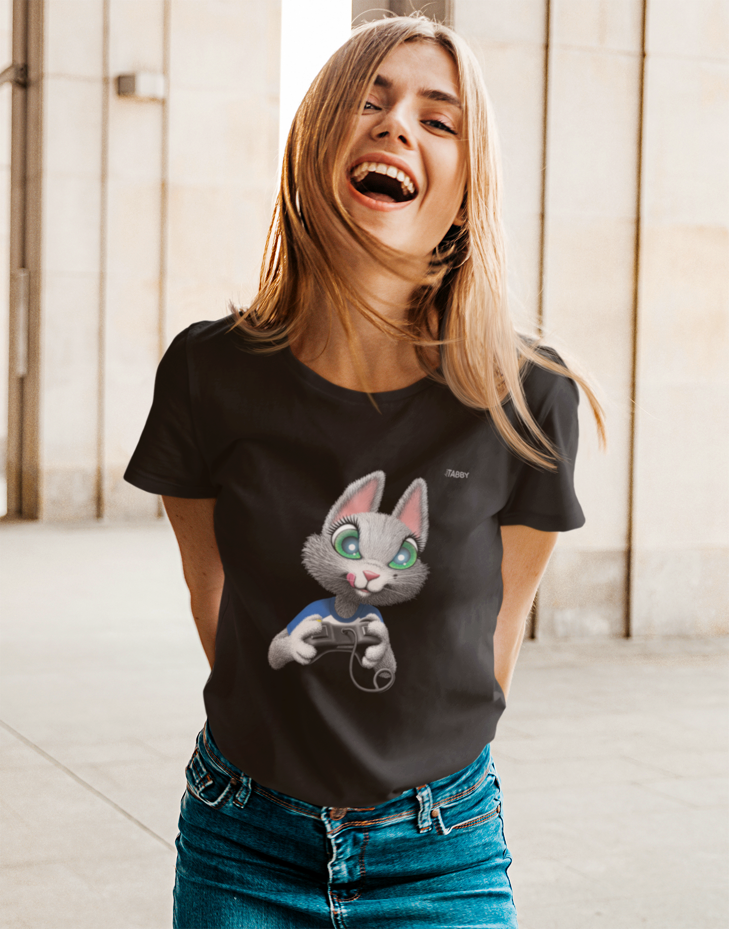 myTABBY Cat Premium T-Shirt | GAMER | Unisex T-Shirt  | Unique Gift