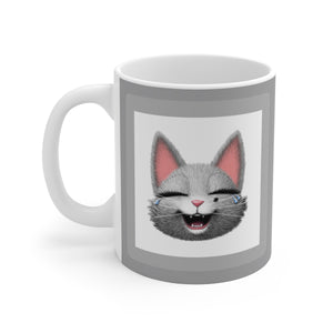 myTabby FUNNY  11oz Coffee, Tea or Hot Chocolate Mug, CUSTOM text & background colour