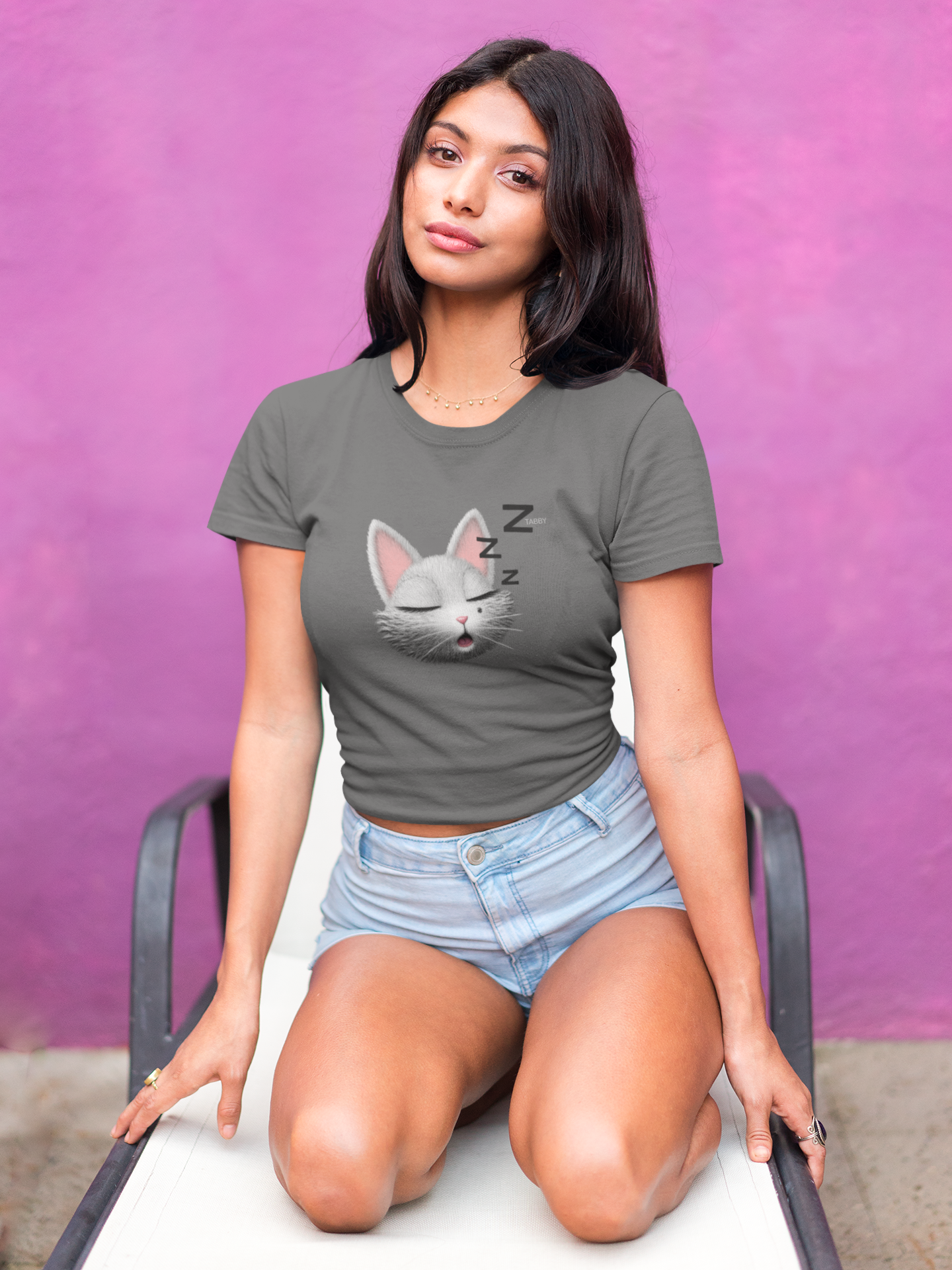 myTABBY Cat Premium T-Shirt | SLEEPING | Unisex T-Shirt  | Unique Gift