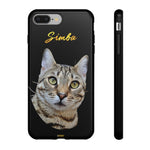 Load image into Gallery viewer, myTabby GOLD EDITION PHONE Case | Pet Painting Art | Custom Pet Colour Portrait Phone Case | iPhone - Samsung - Galaxy
