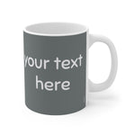 Load image into Gallery viewer, myTabby THUMBS up 11oz Coffee, Tea or Hot Chocolate Mug, CUSTOM text &amp; background colour
