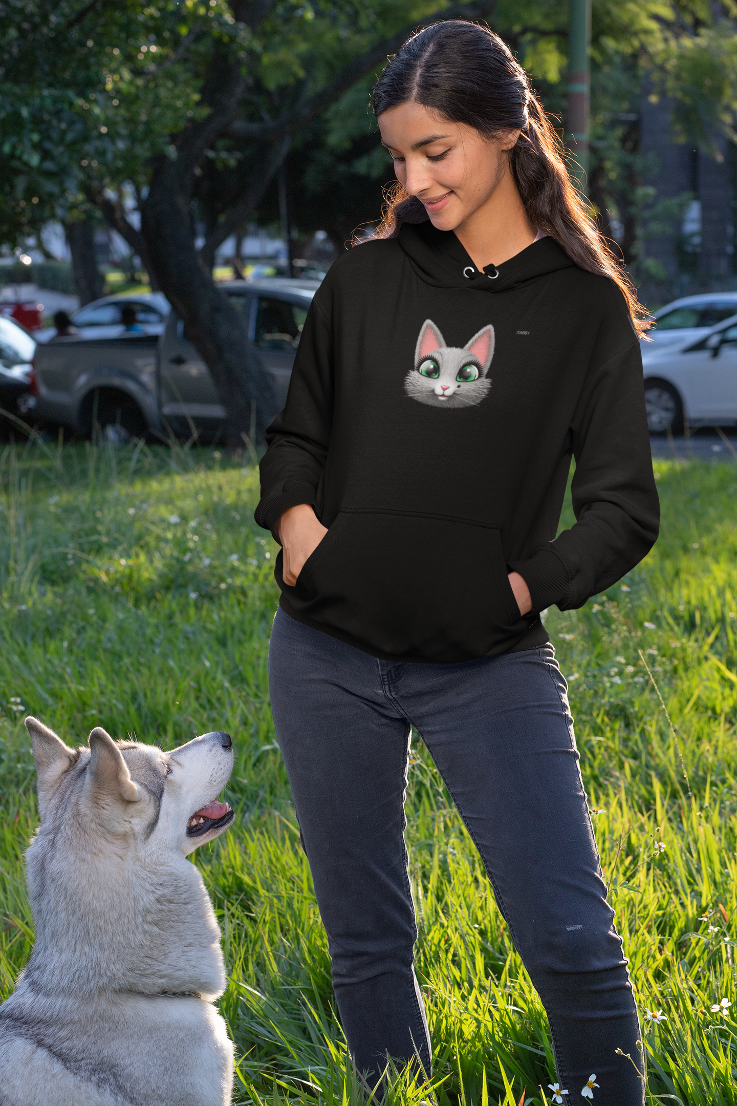 myTabby Cat College Hoodie | SMILE | Unisex Hoodie | Unique Gift