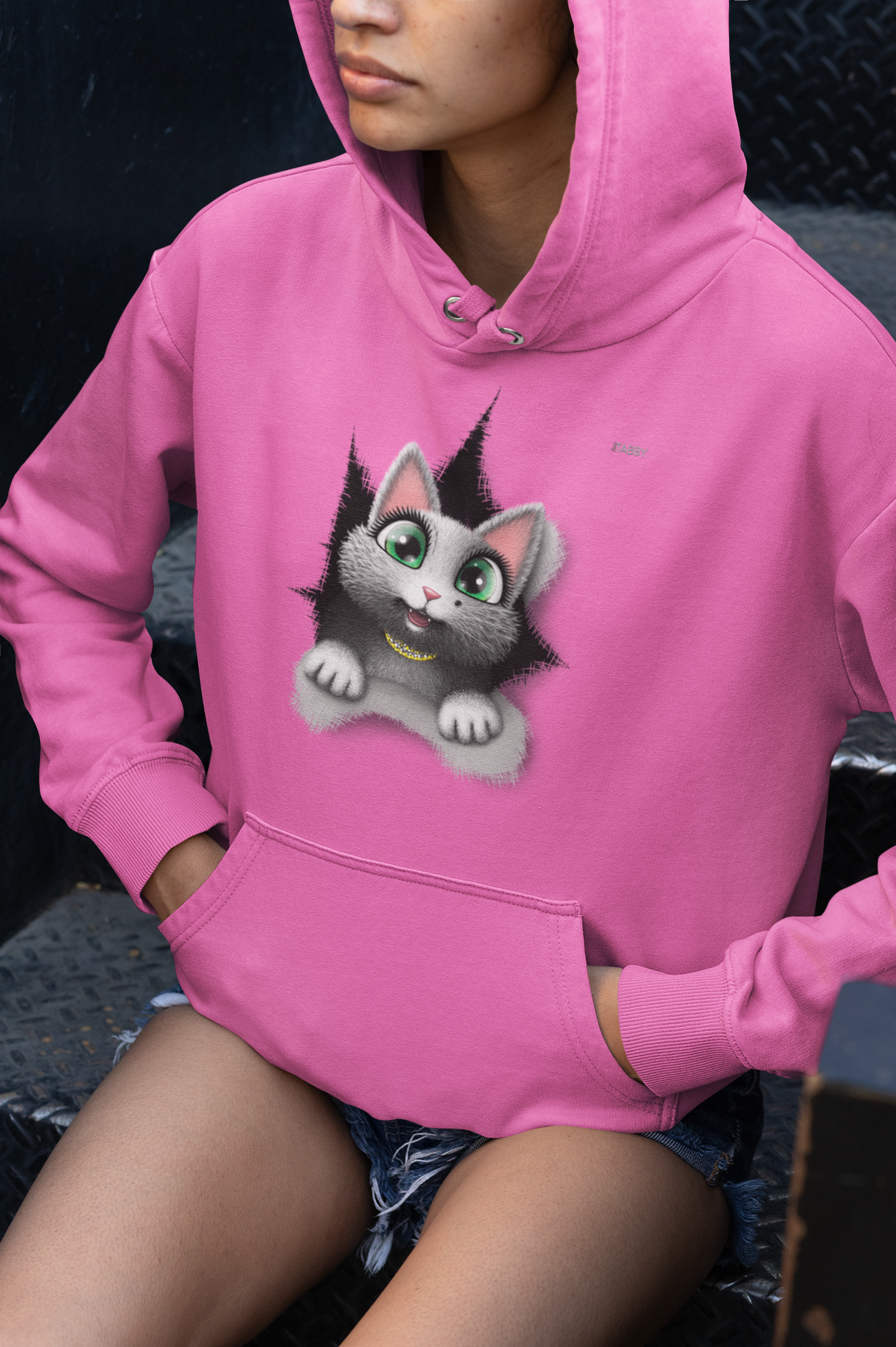 myTabby Cat College Hoodie  | HOLE | Unisex Hoodie | Unique Gift