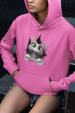 Load image into Gallery viewer, myTabby Cat College Hoodie  | HOLE | Unisex Hoodie | Unique Gift
