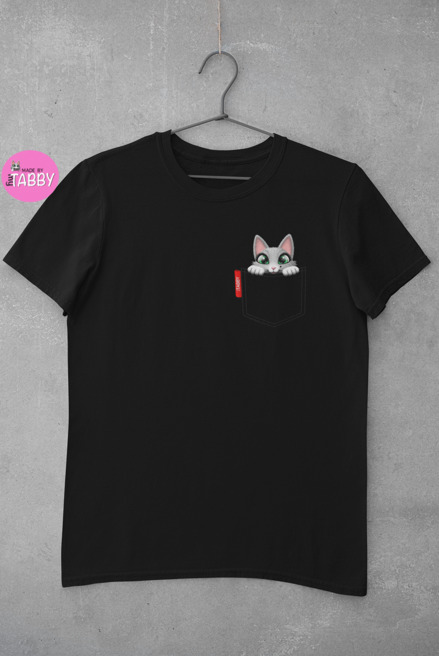 myTABBY Cat Premium T-Shirt | POCKET | Unisex T-Shirt  | Unique Gift