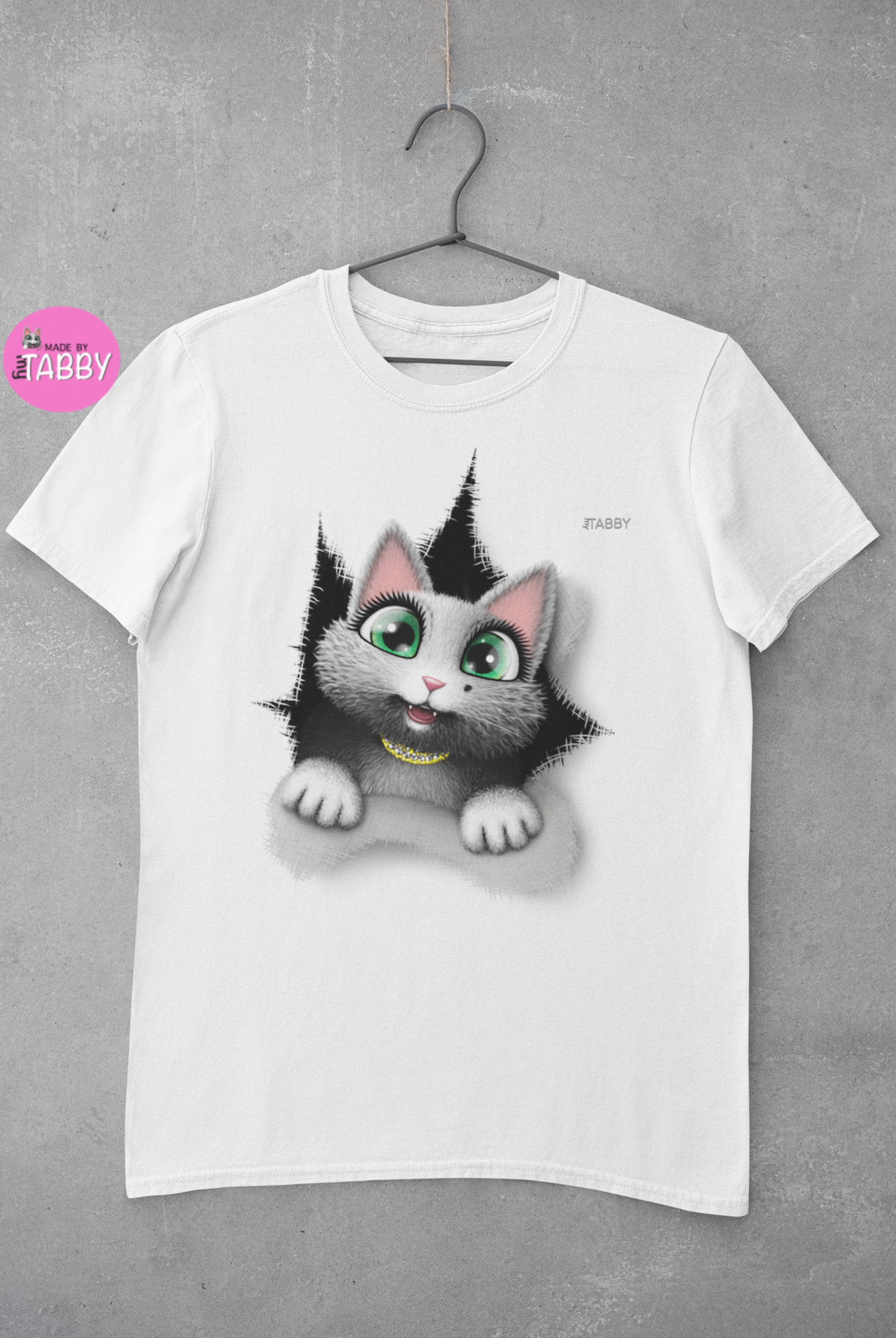 myTABBY Cat Premium T-Shirt | HOLE | Unisex T-Shirt  | Unique Gift