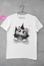 Load image into Gallery viewer, myTABBY Cat Premium T-Shirt | HOLE | Unisex T-Shirt  | Unique Gift
