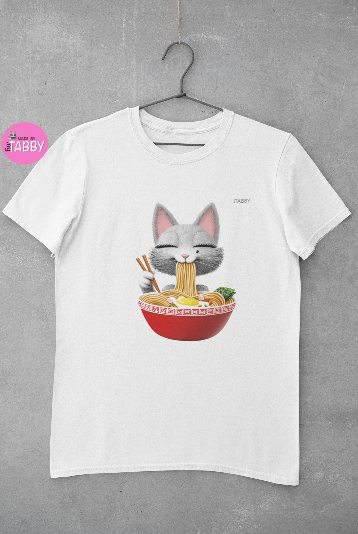 TABBY Cat Premium T-Shirt | RAMEN | Unisex T-Shirt  | Unique Gift