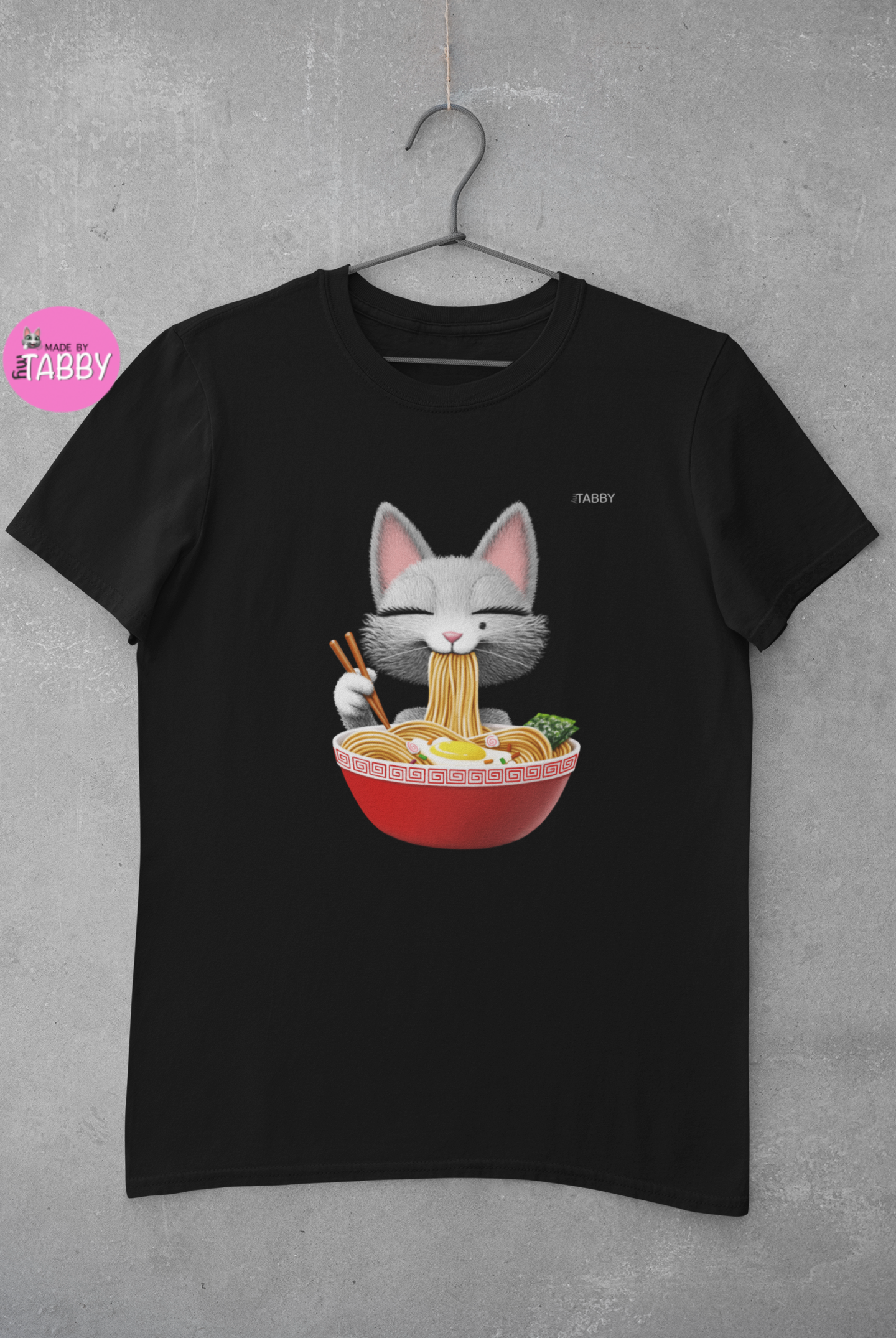 TABBY Cat Premium T-Shirt | RAMEN | Unisex T-Shirt  | Unique Gift