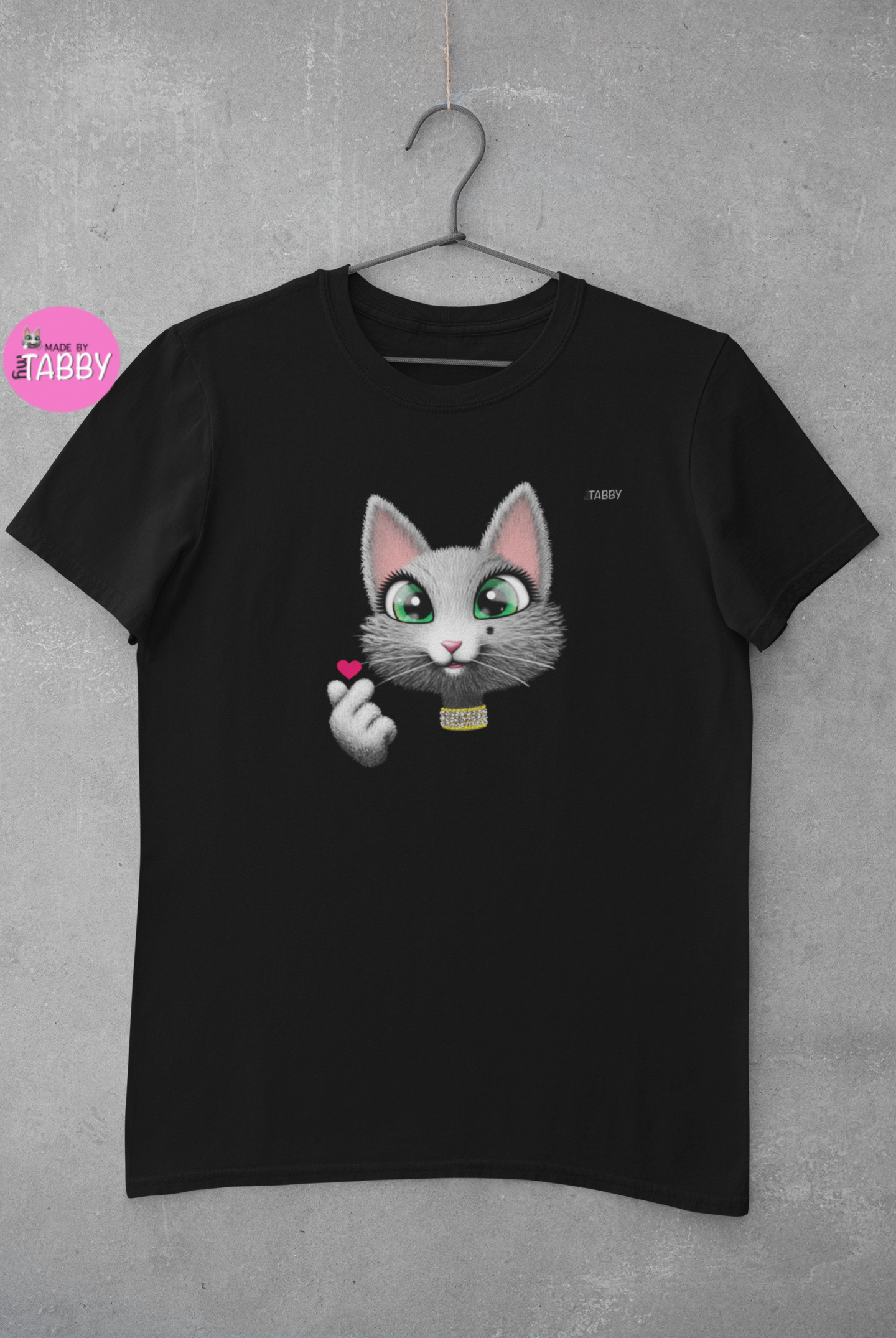 myTABBY Cat Premium T-Shirt | HEART | Unisex T-Shirt  | Unique Gift