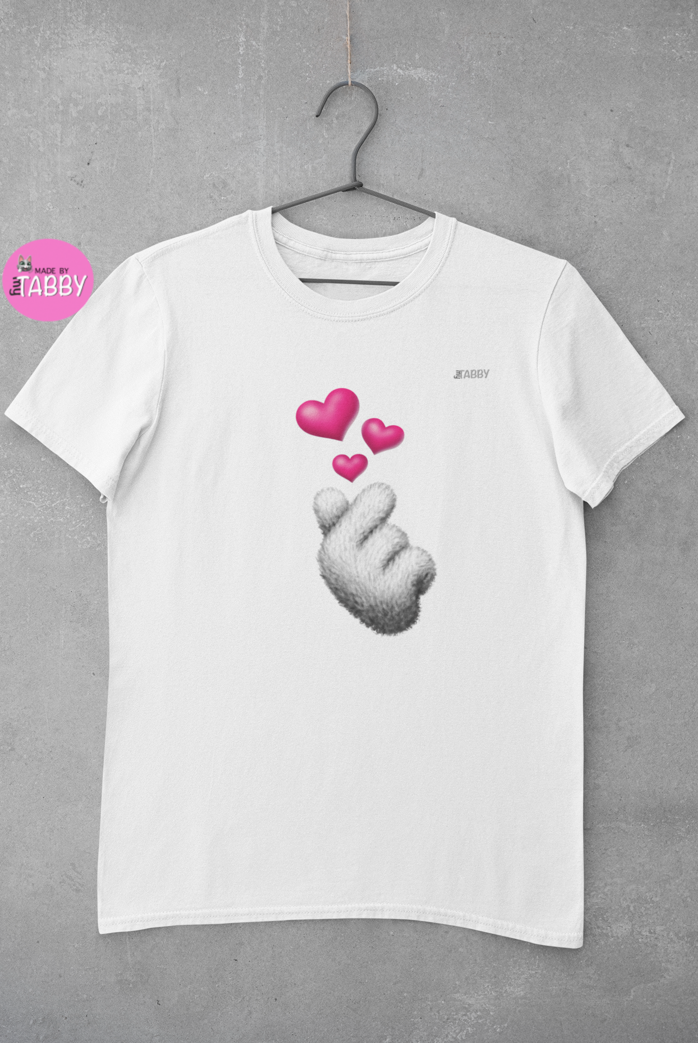 myTABBY Cat Premium T-Shirt | SIGN OF LOVE | Unisex T-Shirt  | Unique Gift