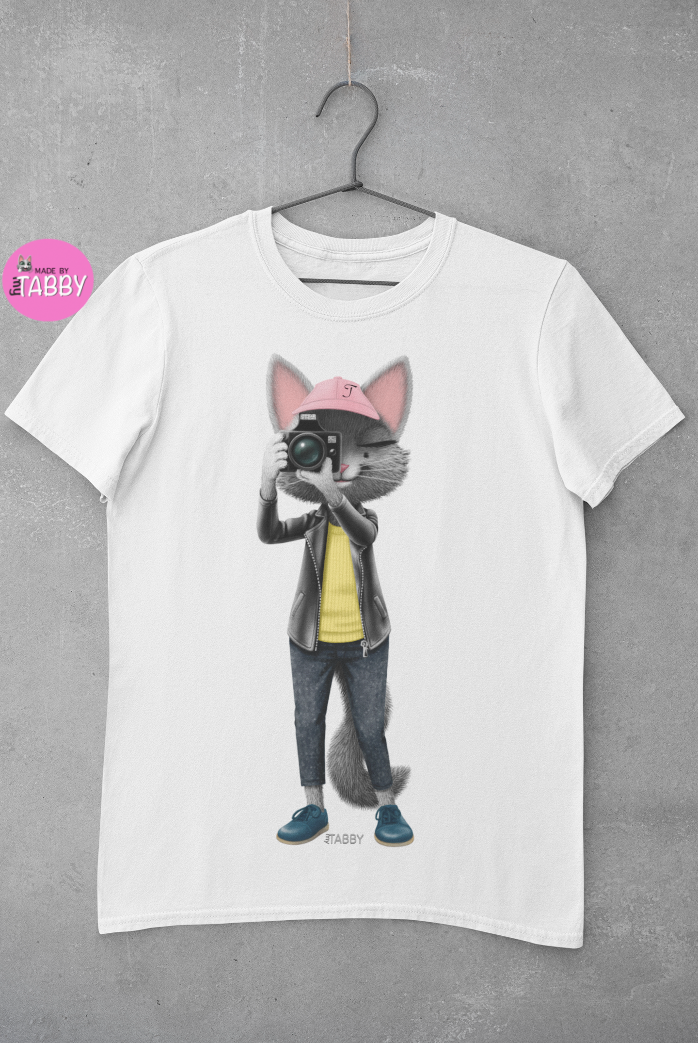 myTABBY Cat Premium T-Shirt | PHOTOGRAPHER | Unisex T-Shirt  | Unique Gift