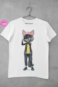 myTABBY Cat Premium T-Shirt | PHOTOGRAPHER | Unisex T-Shirt  | Unique Gift