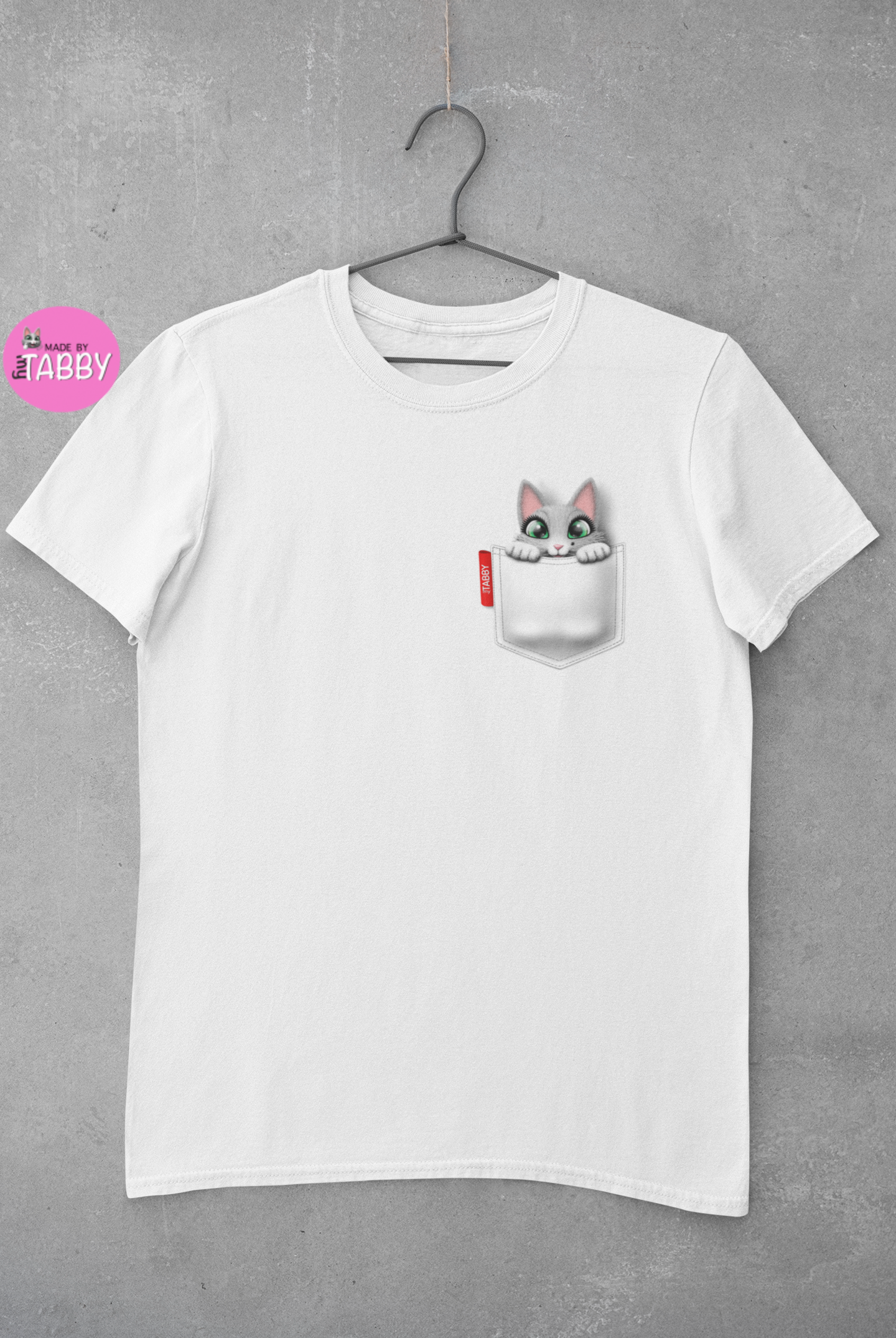 myTABBY Cat Premium T-Shirt | POCKET | Unisex T-Shirt  | Unique Gift