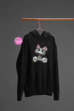 Load image into Gallery viewer, myTabby Cat College Hoodie  | HOLE | Unisex Hoodie | Unique Gift
