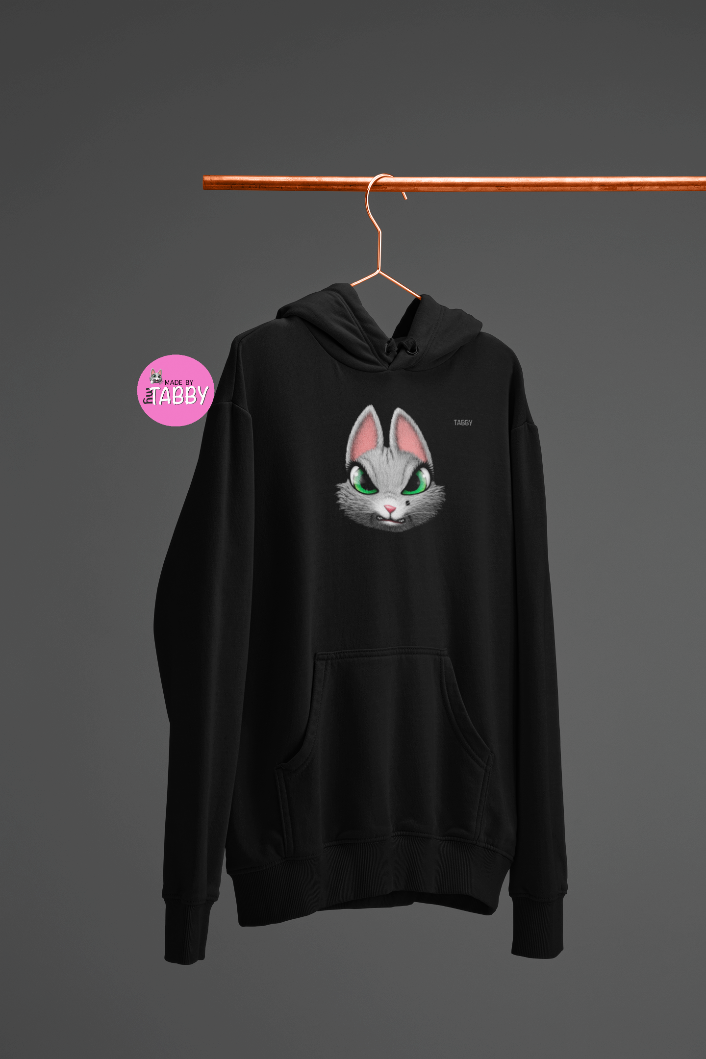 myTabby Cat College Hoodie | ANGRY | Unisex Hoodie | Unique Gift