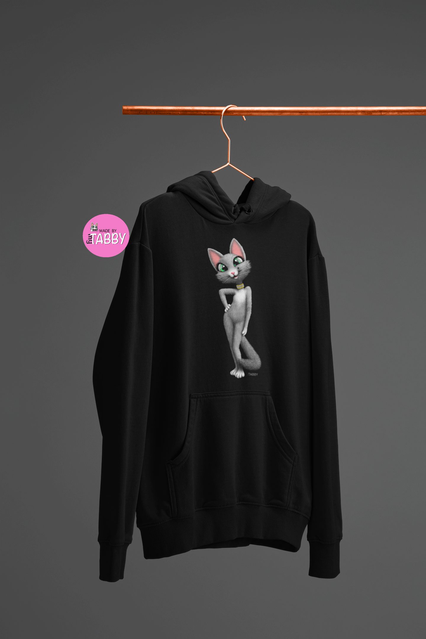 myTabby Cat College Hoodie |SEXY POSE| Unisex Hoodie | Unique Gift