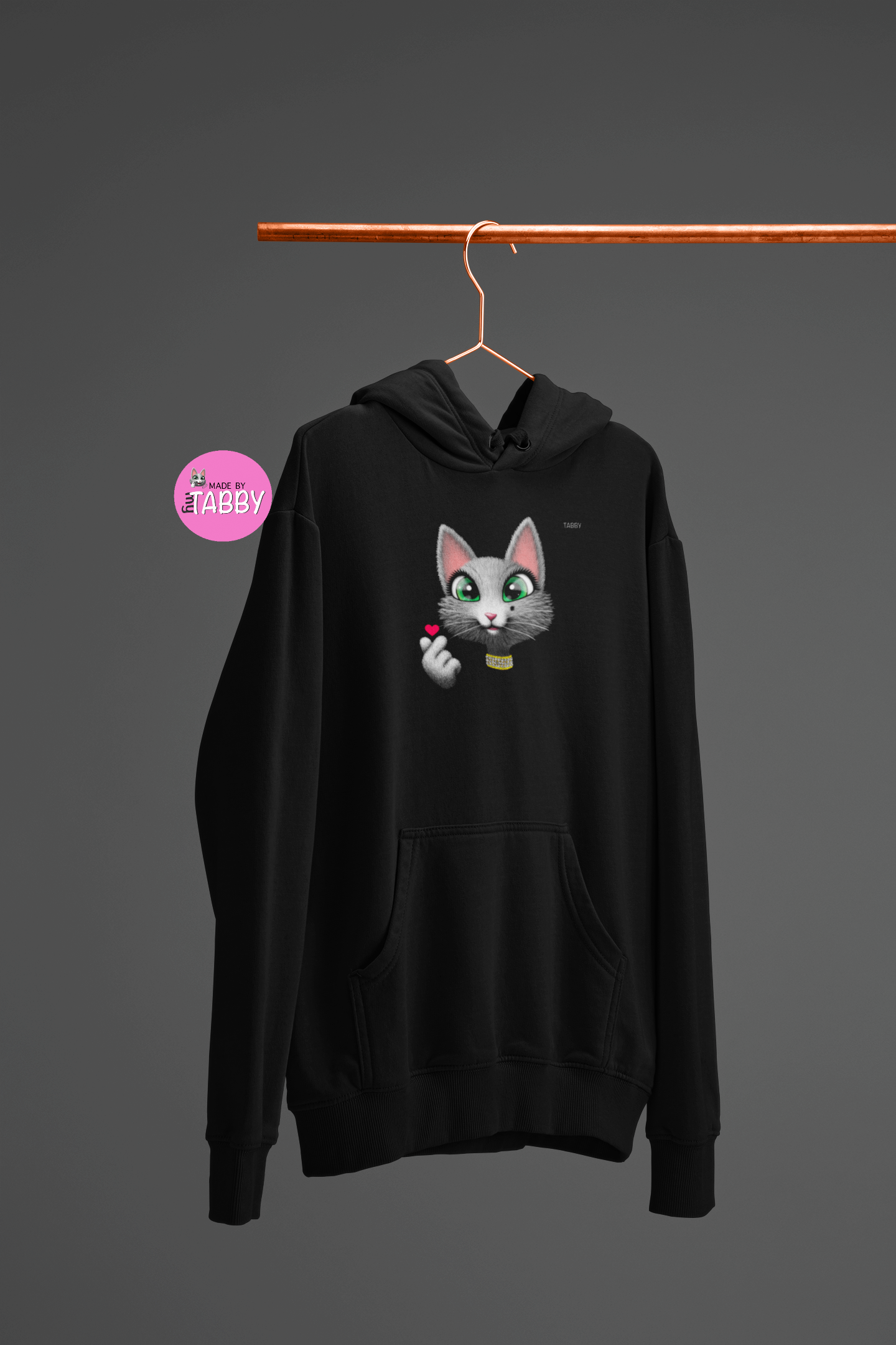 myTabby Cat College Hoodie  | HEART | Unisex Hoodie | Unique Gift