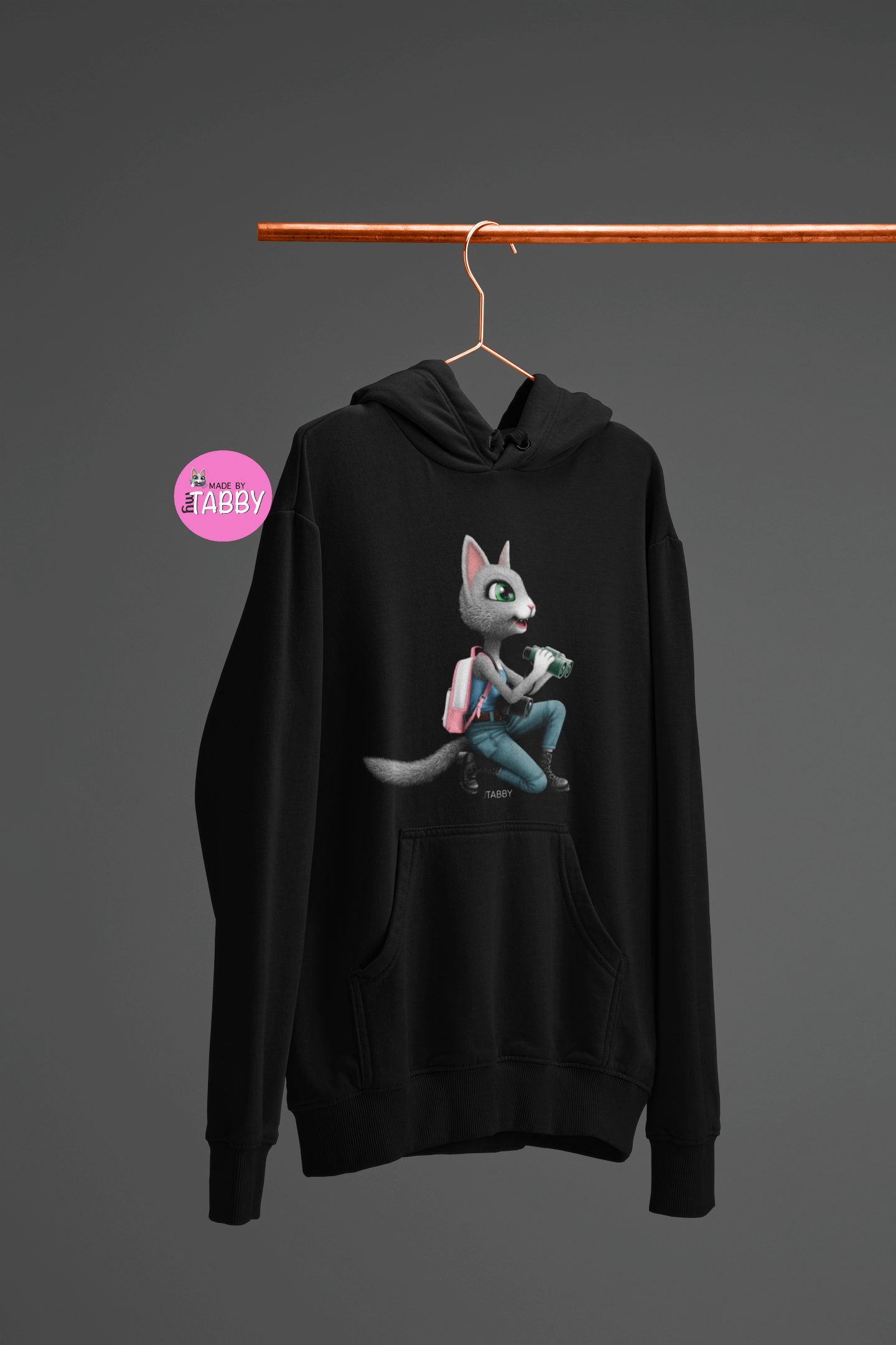 myTabby Cat College Hoodie | EXPLORER | Unisex Hoodie | Unique Gift