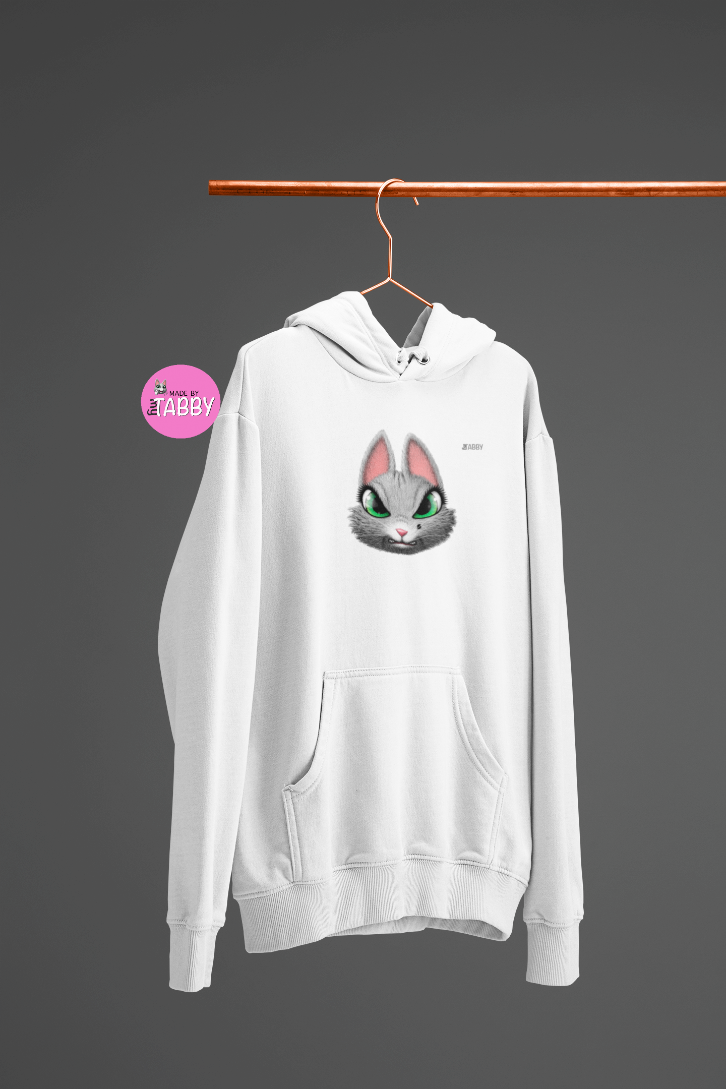 myTabby Cat College Hoodie | ANGRY | Unisex Hoodie | Unique Gift