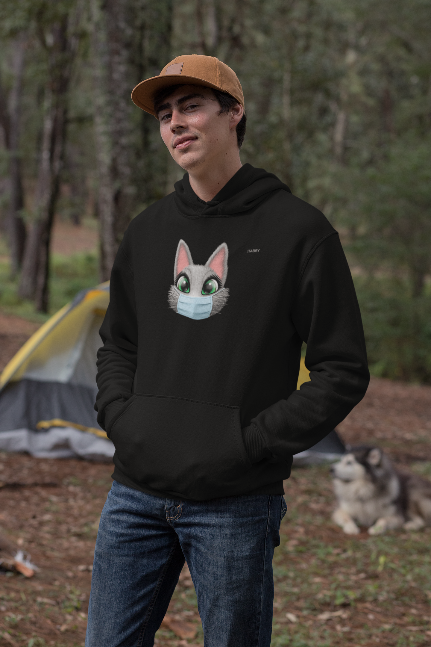 myTabby Cat College Hoodie  | FACE MASK | Unisex Hoodie | Unique Gift