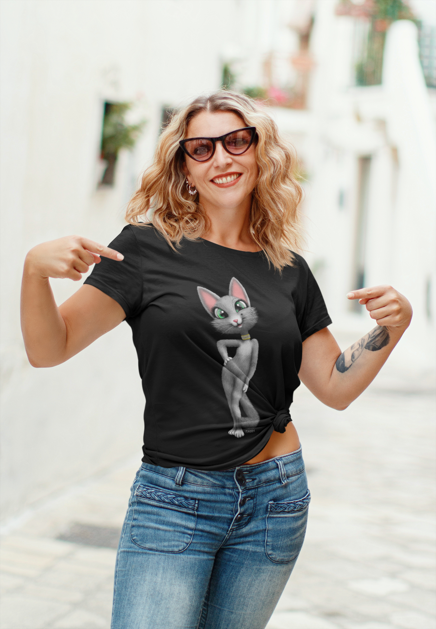 myTABBY Cat Premium T-Shirt | POSE STANDING | Unisex T-Shirt | Unique Gift