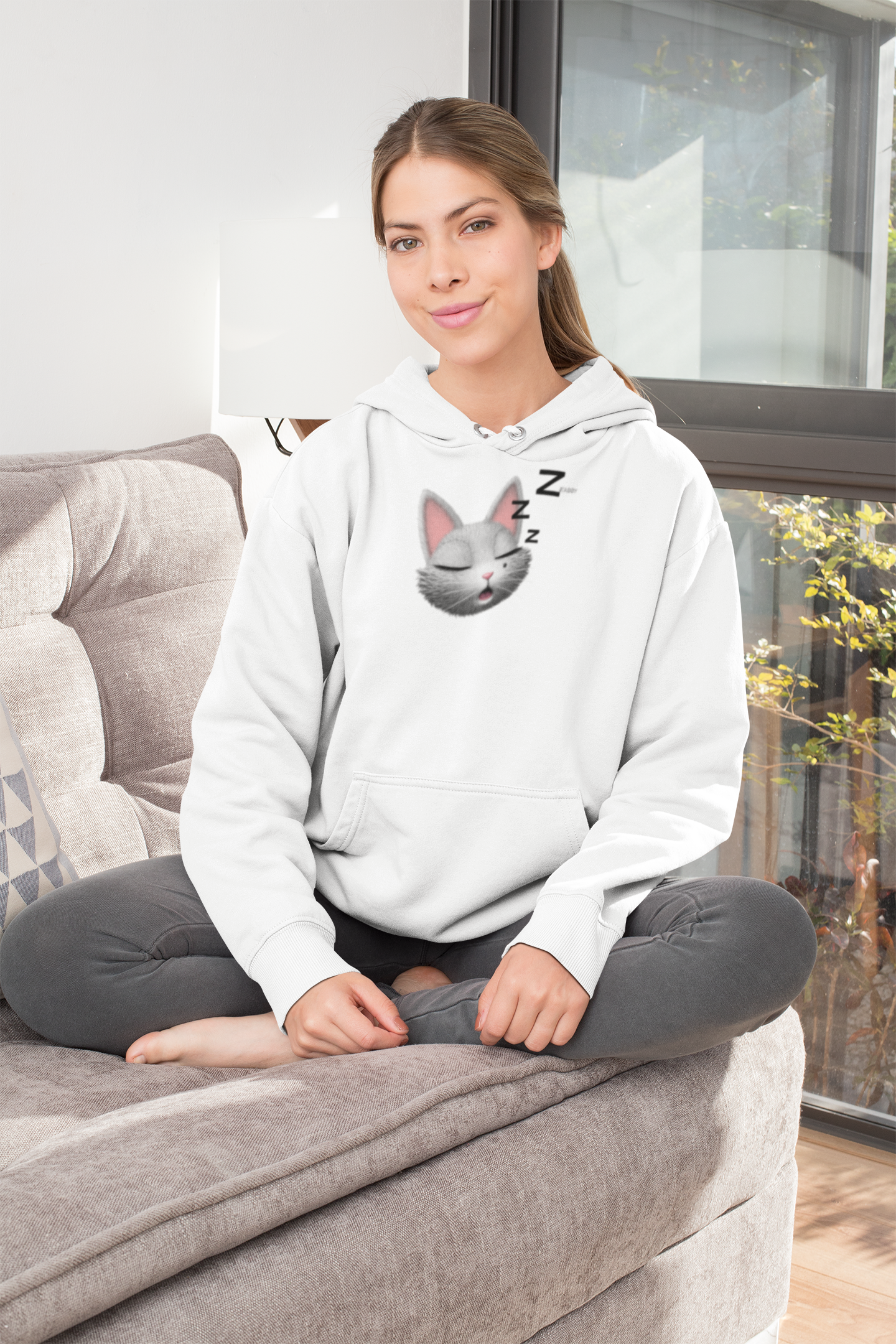 myTabby Cat College Hoodie | SLEEPING | Unisex Hoodie | Unique Gift